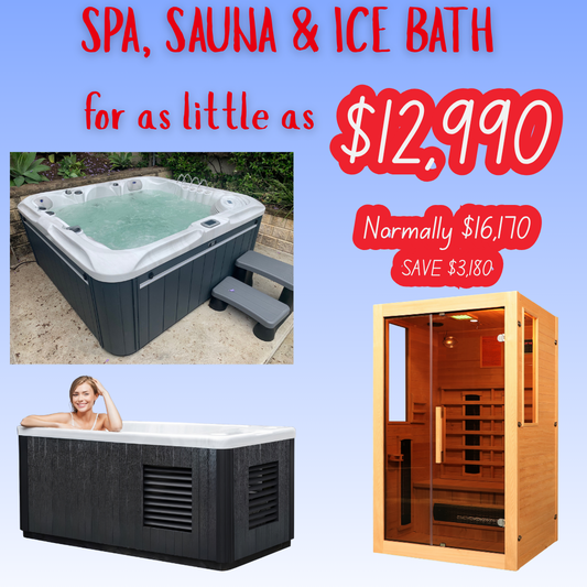 IOS810-D, 2 Person Indoor Sauna & Ice Bath COMBO Deal